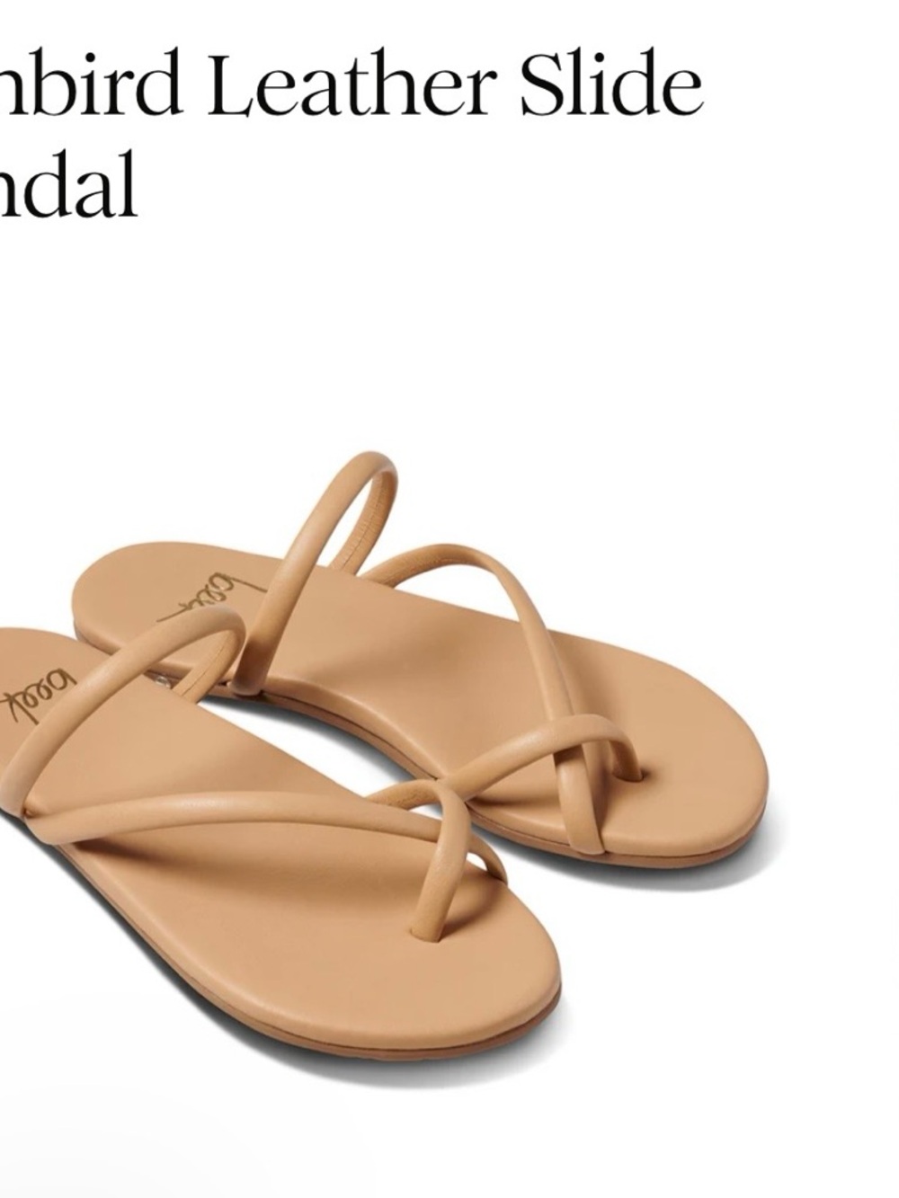 beek Strappy Slide Sandal in Tan
